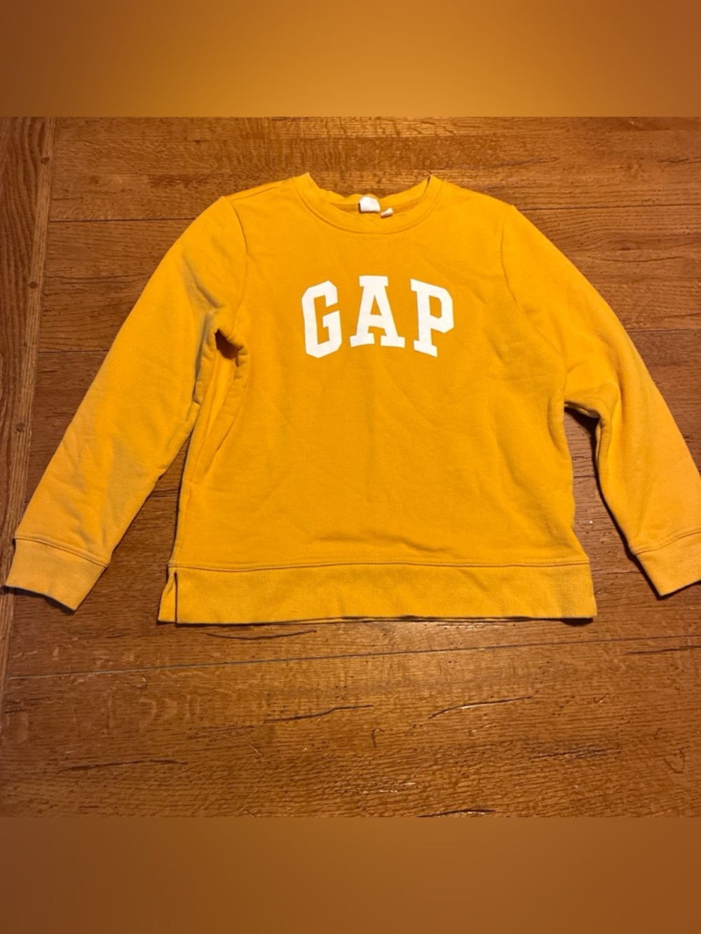 GAP Yellow Crewneck Logo Sweatshirt